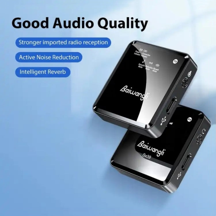 SX39 For USB-C / Type-C Port Lavalier Wireless Noise Reduction Microphone with Dual Transmitter + Receiver - Microphone by PMC TechLife | Online Shopping South Africa | PMC TechLife | Buy Now Pay Later Mobicred