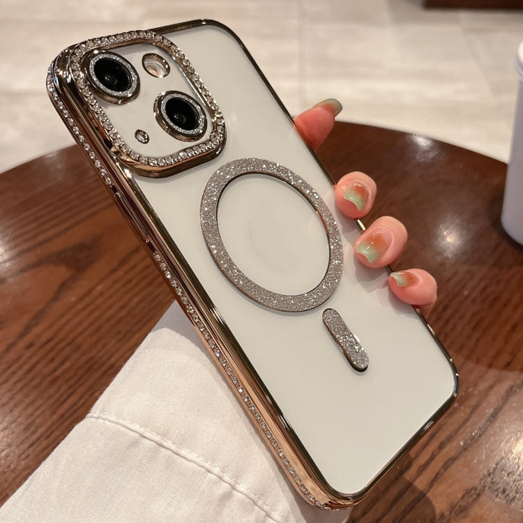 For iPhone 13 Diamond Gradient Plated MagSafe TPU Phone Case(Gold) - iPhone 13 Cases by PMC TechLife | Online Shopping South Africa | PMC TechLife