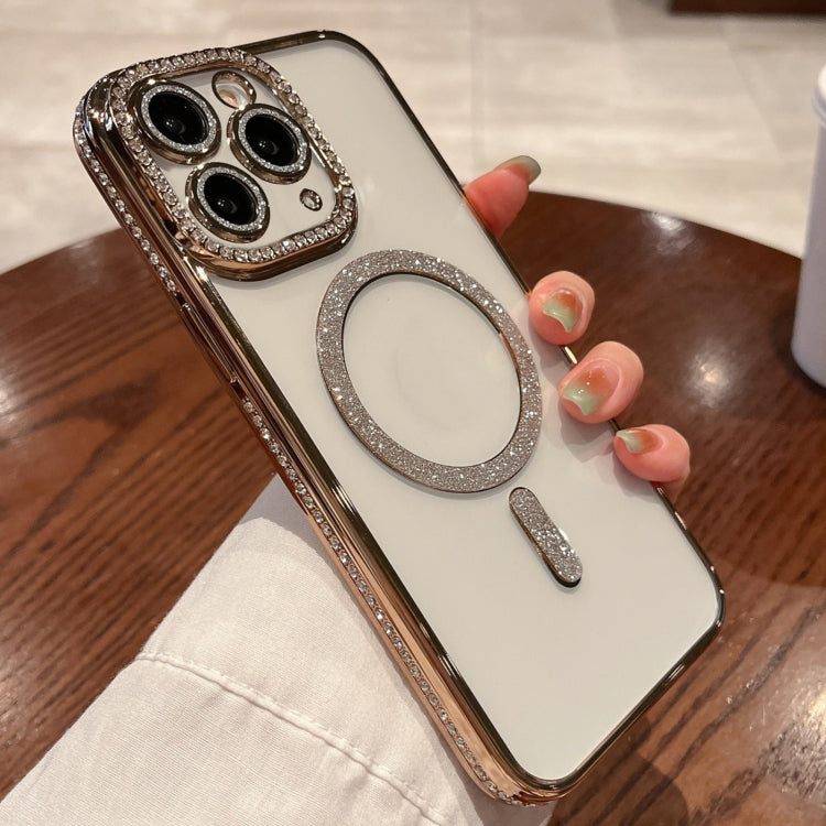 For iPhone 16 Pro Diamond Plated MagSafe TPU Phone Case(Gold) - iPhone 16 Pro Cases by PMC TechLife | Online Shopping South Africa | PMC TechLife | Buy Now Pay Later Mobicred