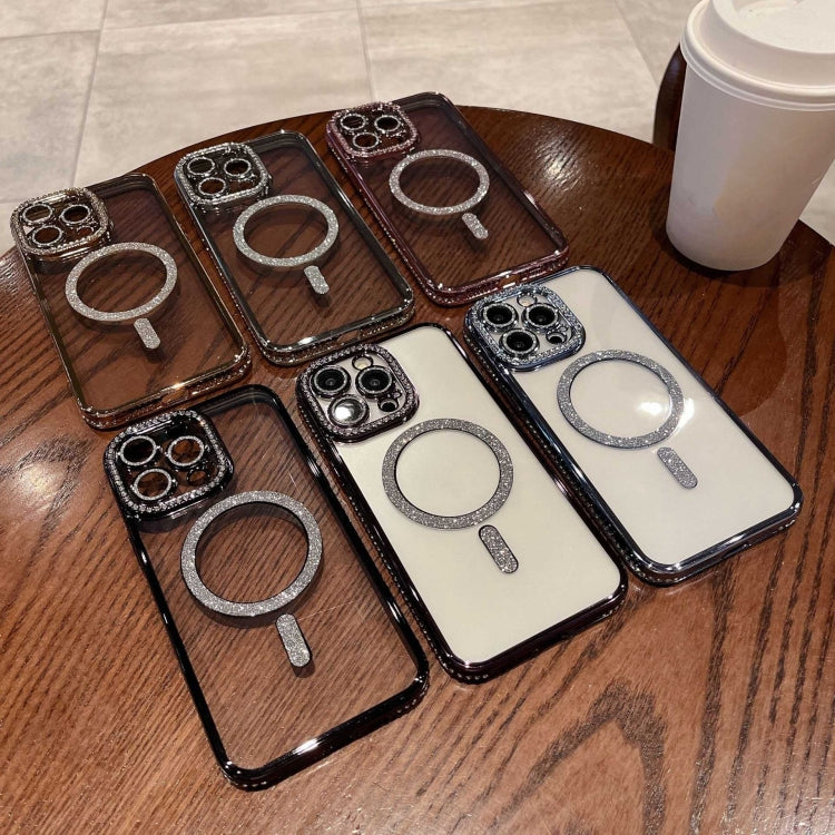 For iPhone 13 Diamond Gradient Plated MagSafe TPU Phone Case(Gold) - iPhone 13 Cases by PMC TechLife | Online Shopping South Africa | PMC TechLife