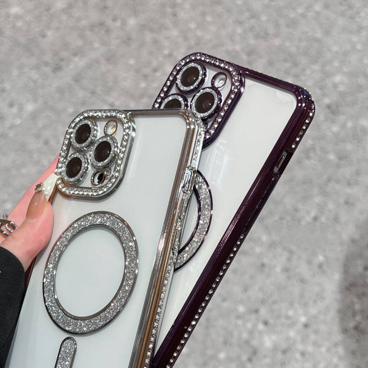 For iPhone 16 Pro Max Diamond Plated MagSafe TPU Phone Case(Gold) - iPhone 16 Pro Max Cases by PMC TechLife | Online Shopping South Africa | PMC TechLife | Buy Now Pay Later Mobicred