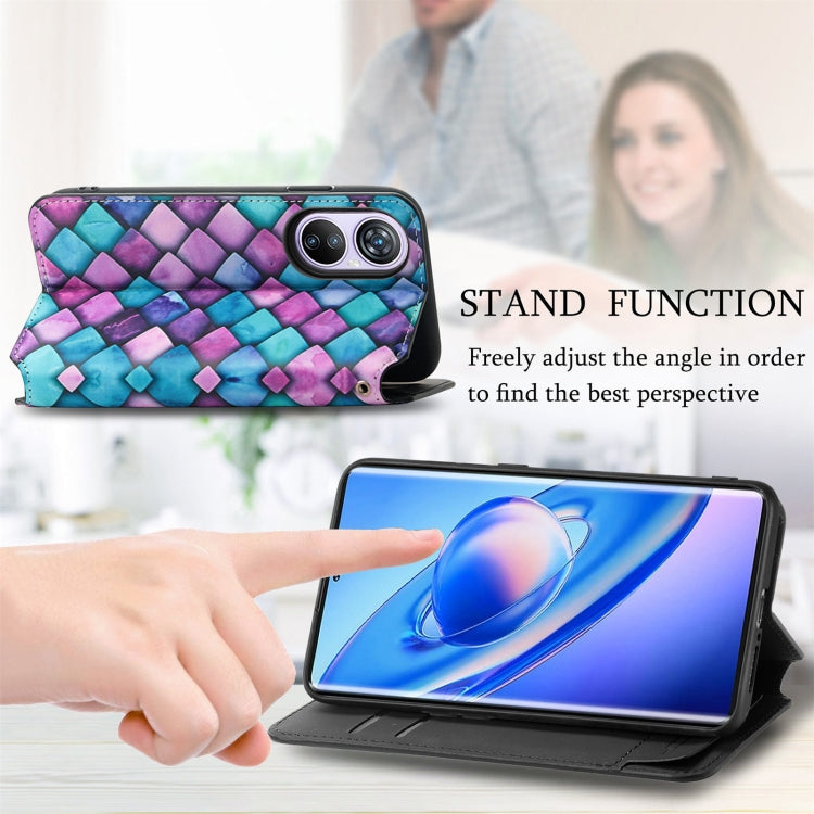 For Blackview A200 Pro CaseNeo Colorful Magnetic Leather Phone Case(Colorful Cube) - More Brand by PMC TechLife | Online Shopping South Africa | PMC TechLife