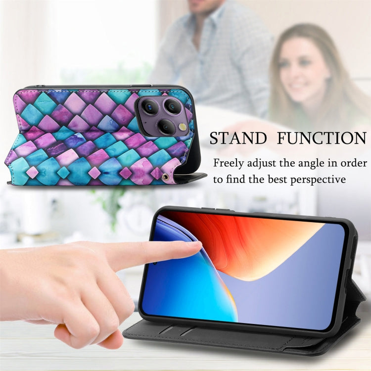 For Blackview  A96 CaseNeo Colorful Magnetic Leather Phone Case(Colorful Cube) - More Brand by PMC TechLife | Online Shopping South Africa | PMC TechLife