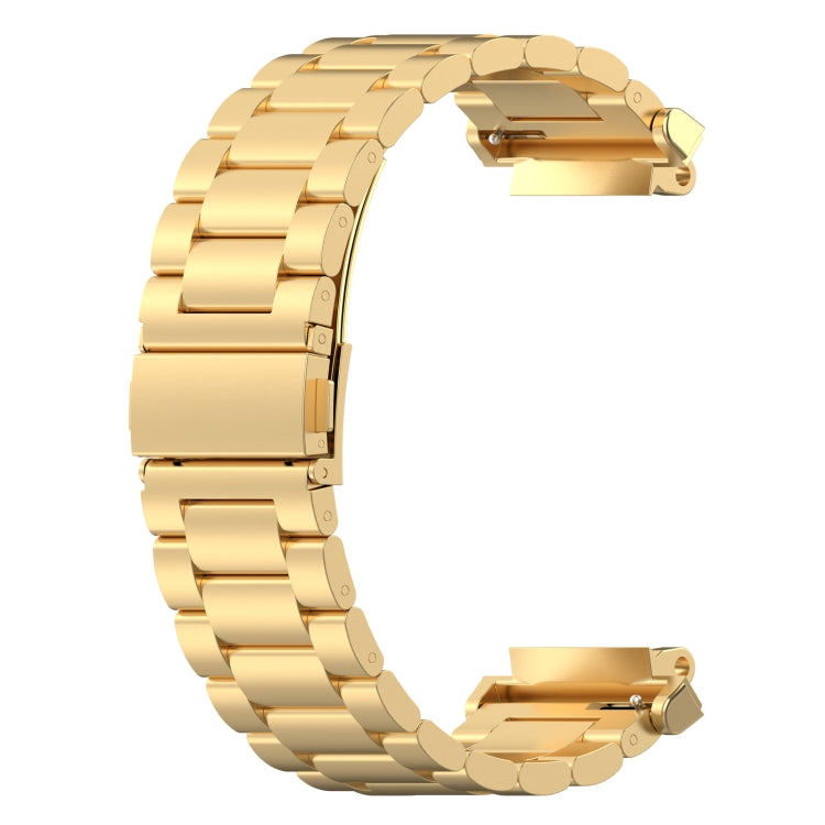 For Amazfit Active Edge A2212 Three Beads Stainless Steel Watch Band(Gold) - free shipping - PMC TechLife - Order now!