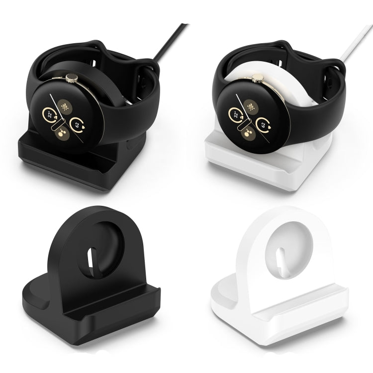 For Google Pixel Watch 2 Smart Watch Silicone Charging Bracket with Charger(Black) - Other by PMC Jewellery | Online Shopping South Africa | PMC Jewellery | Buy Now Pay Later Mobicred