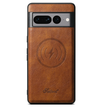 For Google Pixel 8 Pro Suteni H15 Oil Eax Leather Detachable Wallet Back Phone Case(Brown) - Google Cases by Suteni | Online Shopping South Africa | PMC Jewellery | Buy Now Pay Later Mobicred