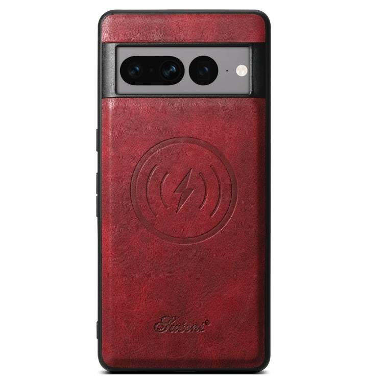 For Google Pixel 8 Pro Suteni H15 Oil Eax Leather Detachable Wallet Back Phone Case(Red) - Google Cases by Suteni | Online Shopping South Africa | PMC Jewellery | Buy Now Pay Later Mobicred