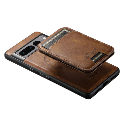 For Google Pixel 8 Pro Suteni H15 Oil Eax Leather Detachable Wallet Back Phone Case(Khaki) - Google Cases by Suteni | Online Shopping South Africa | PMC Jewellery | Buy Now Pay Later Mobicred