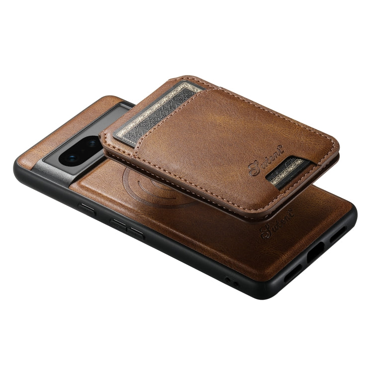 For Google Pixel 8 Suteni H15 Oil Eax Leather Detachable Wallet Back Phone Case(Khaki) - free shipping - PMC Jewellery - Order now!