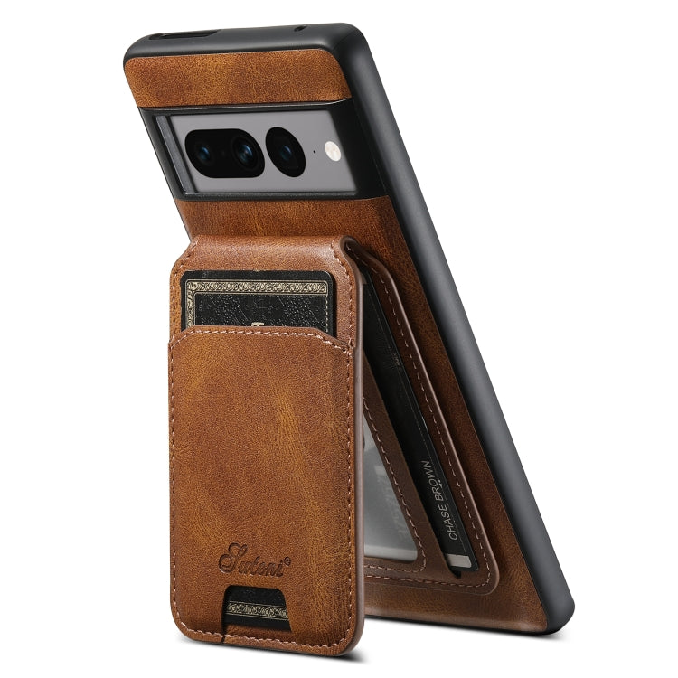 For Google Pixel 8a Suteni H15 Oil Eax Leather Detachable Wallet Back Phone Case(Black) - free shipping - PMC TechLife - Order now!