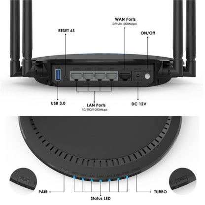 WAVLINK WN531AX2 AX1800 Dual Band Gigabit Wireless Internet Router WiFi 6 Repeater, Plug:EU Plug - Wireless Routers by WAVLINK | Online Shopping South Africa | PMC Jewellery | Buy Now Pay Later Mobicred