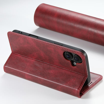 For iPhone 16 Plus Suteni J02 Oil Wax Wallet Leather Phone Case(Red) - iPhone 16 Plus Cases by Suteni | Online Shopping South Africa | PMC Jewellery | Buy Now Pay Later Mobicred