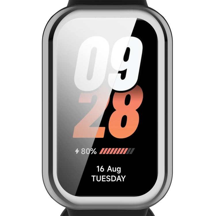 For Xiaomi Smart Band 8 Active Full Package TPU Electroplated Watch Protective Case(Silver) - Watch Cases by PMC TechLife | Online Shopping South Africa | PMC TechLife | Buy Now Pay Later Mobicred
