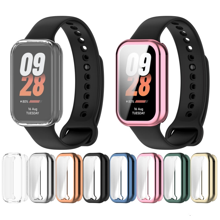 For Xiaomi Smart Band 8 Active Full Package TPU Electroplated Watch Protective Case(Rose Gold) - Watch Cases by PMC TechLife | Online Shopping South Africa | PMC TechLife | Buy Now Pay Later Mobicred