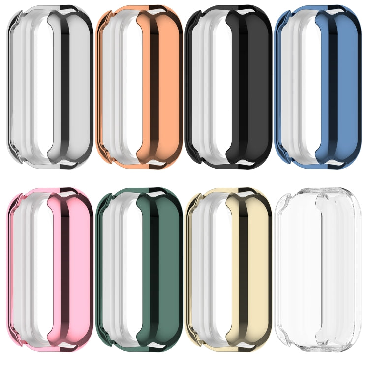 For Redmi Band 2 Full Package TPU Electroplated Watch Protective Case(Blue) - Watch Cases by PMC TechLife | Online Shopping South Africa | PMC TechLife | Buy Now Pay Later Mobicred