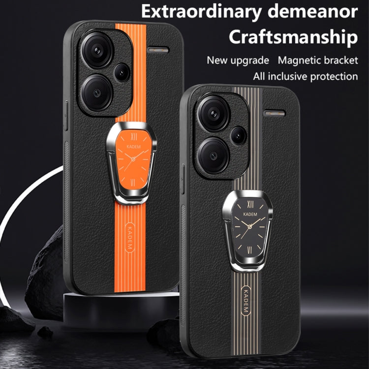 For Xiaomi Redmi Note 13 Pro+ Magnetic Litchi Leather Back Phone Case with Holder(Green) - Note 13 Pro+ Cases by PMC TechLife | Online Shopping South Africa | PMC TechLife | Buy Now Pay Later Mobicred