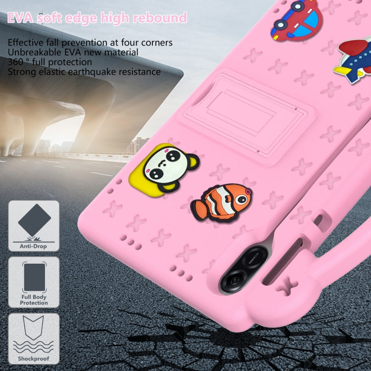 For Honor Pad X9 / X9 2024 Handle Kickstand Children EVA Shockproof Tablet Case(Pink) - Honor by PMC TechLife | Online Shopping South Africa | PMC TechLife | Buy Now Pay Later Mobicred