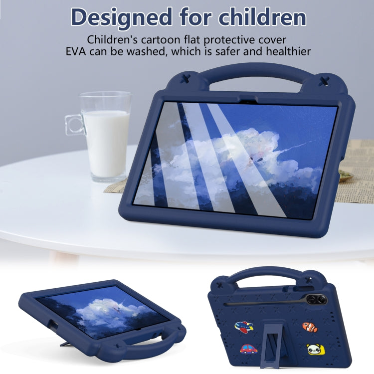 For Honor Pad X9 / X9 2024 Handle Kickstand Children EVA Shockproof Tablet Case(Navy Blue) - Honor by PMC TechLife | Online Shopping South Africa | PMC TechLife | Buy Now Pay Later Mobicred