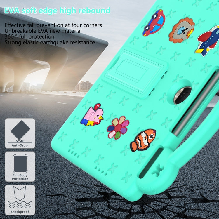 For Honor Pad 9 2023 12.1 Handle Kickstand Children EVA Shockproof Tablet Case(Mint Green) - Honor by PMC TechLife | Online Shopping South Africa | PMC TechLife | Buy Now Pay Later Mobicred