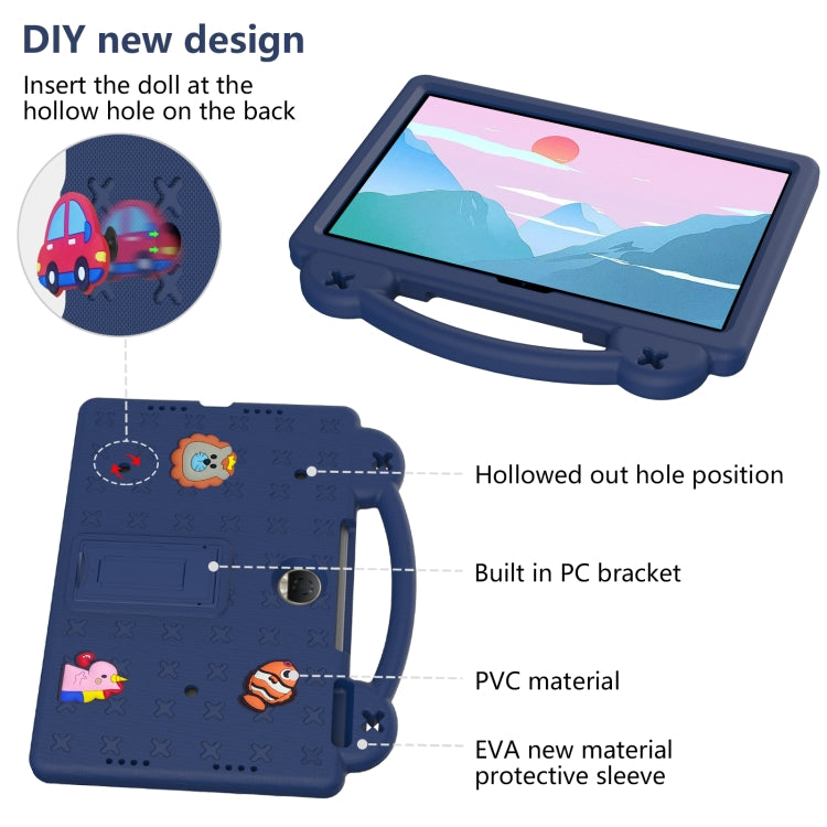 For Honor Pad 9 2023 12.1 Handle Kickstand Children EVA Shockproof Tablet Case(Navy Blue) - Honor by PMC TechLife | Online Shopping South Africa | PMC TechLife | Buy Now Pay Later Mobicred