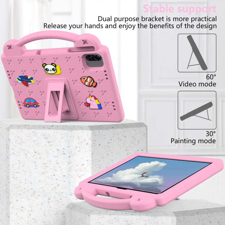 For Honor Pad X8a Handle Kickstand Children EVA Shockproof Tablet Case(Pink) - Honor by PMC TechLife | Online Shopping South Africa | PMC TechLife | Buy Now Pay Later Mobicred