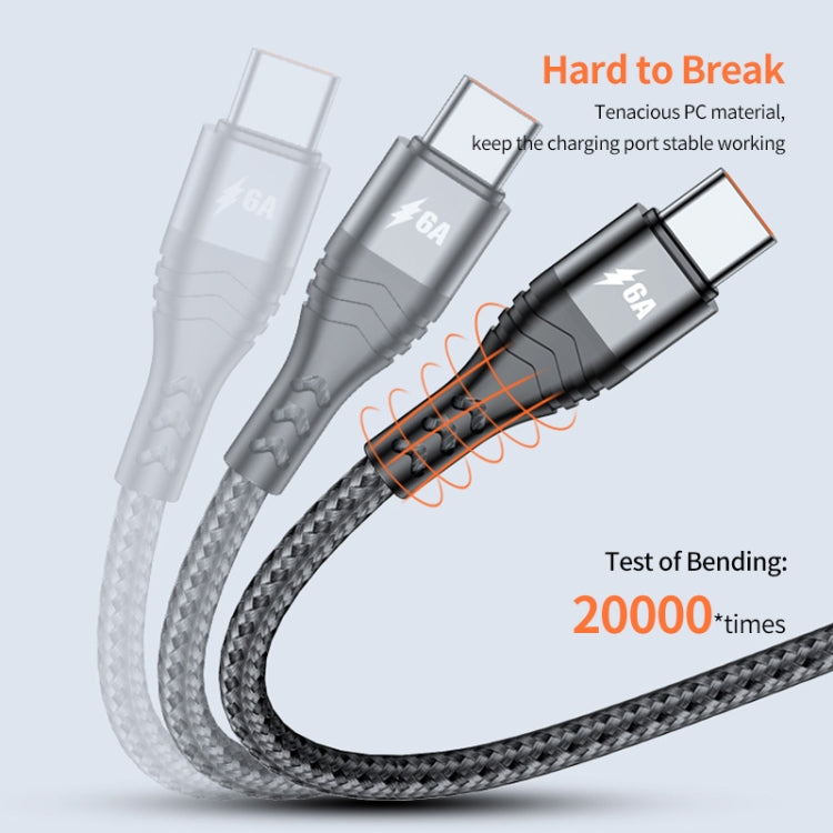 ENKAY 4-in-1 6A USB-A to Type-C / 8 Pin / Micro USB Multifunction Fast Charging Cable, Cable Length:1m(Grey) - Multifunction Cable by ENKAY | Online Shopping South Africa | PMC Jewellery | Buy Now Pay Later Mobicred