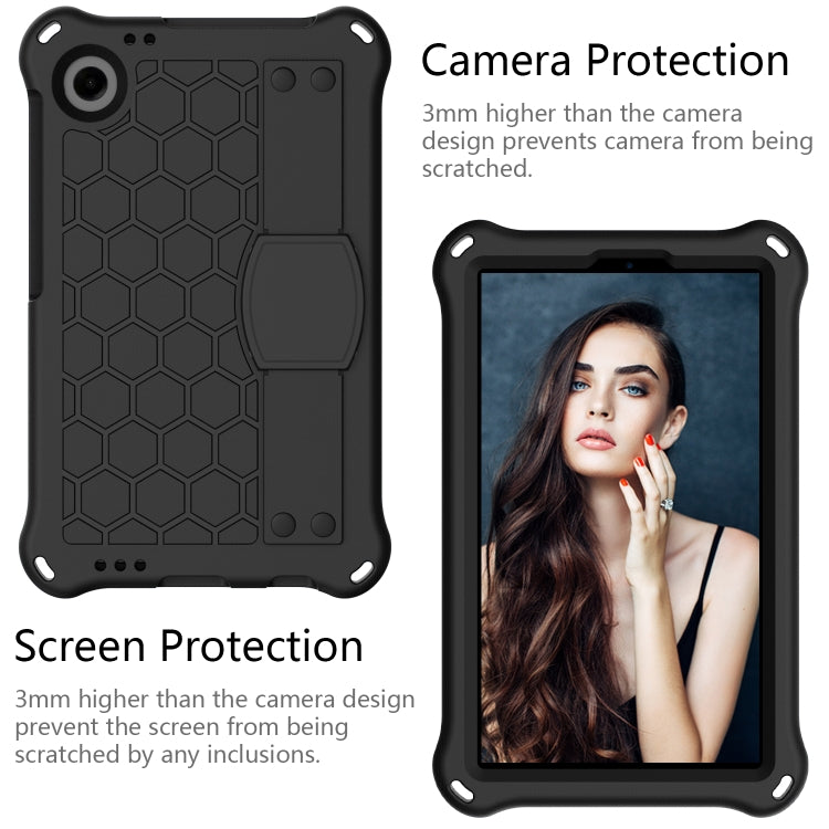 For Blackview Tab 60 8.7 2023 Honeycomb EVA Hybrid PC Tablet Case with Strap(Black+Black) - Others by PMC TechLife | Online Shopping South Africa | PMC TechLife | Buy Now Pay Later Mobicred