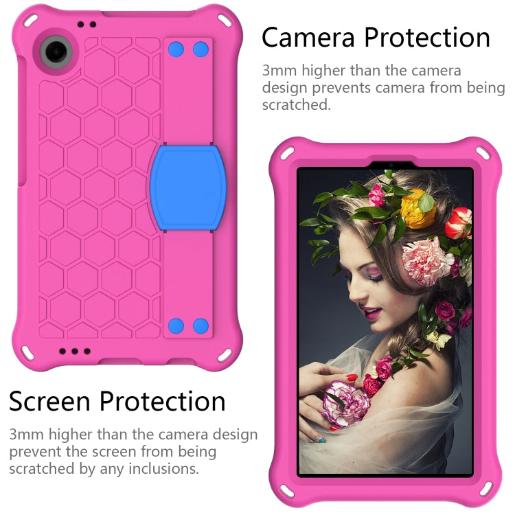 For Blackview Tab 60 8.7 2023 Honeycomb EVA Hybrid PC Tablet Case with Strap(RoseRed+Blue) - Others by PMC TechLife | Online Shopping South Africa | PMC TechLife
