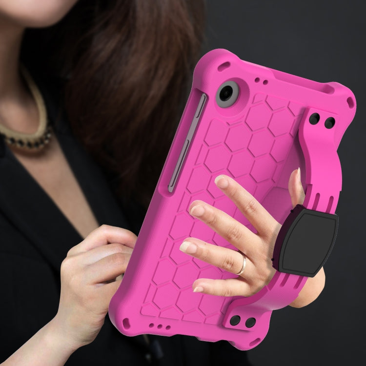 For Blackview Tab 60 8.7 2023 Honeycomb EVA Hybrid PC Tablet Case with Strap(Rose Red+Black) - Others by PMC TechLife | Online Shopping South Africa | PMC TechLife