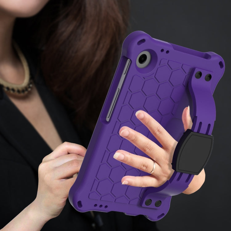 For Blackview Tab 60 8.7 2023 Honeycomb EVA Hybrid PC Tablet Case with Strap(Purple+Black) - Others by PMC TechLife | Online Shopping South Africa | PMC TechLife