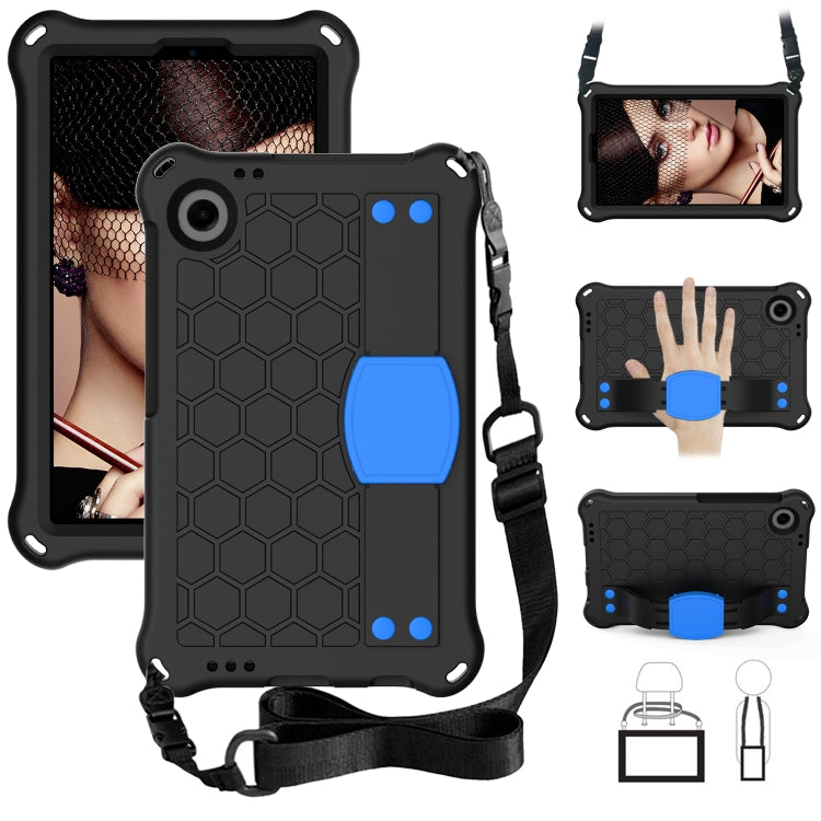 For Alcatel Joy Tab2 2020 / 3T 8.0 Honeycomb EVA Hybrid PC Tablet Case with Strap(Black+Blue) - Others by PMC TechLife | Online Shopping South Africa | PMC TechLife | Buy Now Pay Later Mobicred
