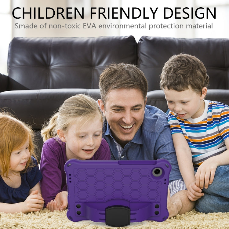For Alcatel Joy Tab2 2020 / 3T 8.0 Honeycomb EVA Hybrid PC Tablet Case with Strap(Purple+Black) - Others by PMC TechLife | Online Shopping South Africa | PMC TechLife | Buy Now Pay Later Mobicred