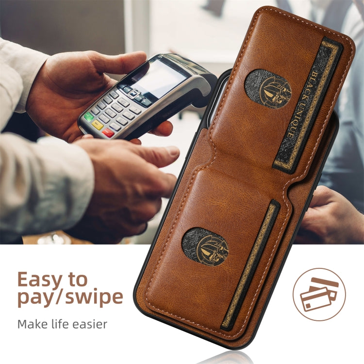 For iPhone 16 Pro Suteni H02 Leather Wallet Stand Back Phone Case(Brown) - iPhone 16 Pro Cases by Suteni | Online Shopping South Africa | PMC Jewellery | Buy Now Pay Later Mobicred