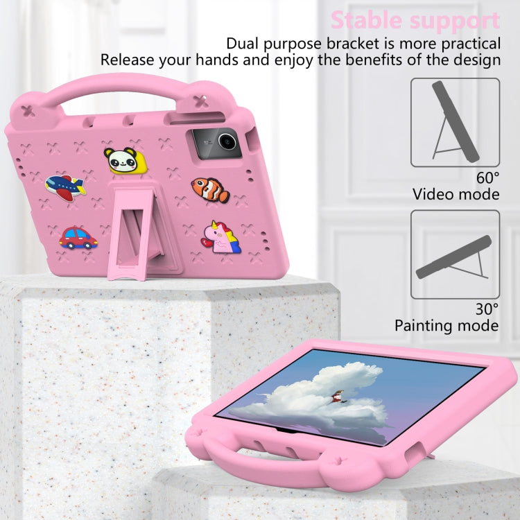 For Lenovo Tab M11 / Xiaoxin Pad 2024 Handle Kickstand Children EVA Shockproof Tablet Case(Pink) - Lenovo by PMC Jewellery | Online Shopping South Africa | PMC Jewellery | Buy Now Pay Later Mobicred