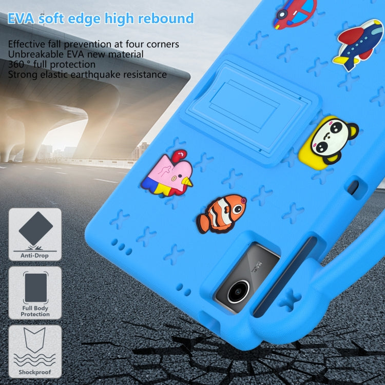 For Lenovo Tab P11 / J606F Handle Kickstand Children EVA Shockproof Tablet Case(Sky Blue) - Lenovo by PMC TechLife | Online Shopping South Africa | PMC TechLife | Buy Now Pay Later Mobicred
