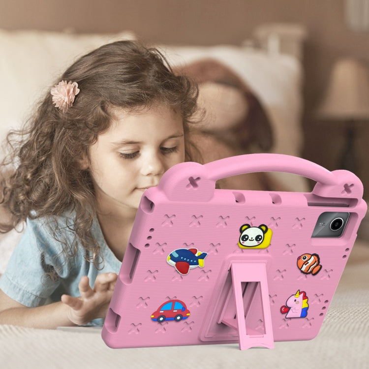 For Xiaomi Redmi Pad SE 11 2023  Handle Kickstand Children EVA Shockproof Tablet Case(Pink) - More Tablet Cases by PMC Jewellery | Online Shopping South Africa | PMC Jewellery | Buy Now Pay Later Mobicred