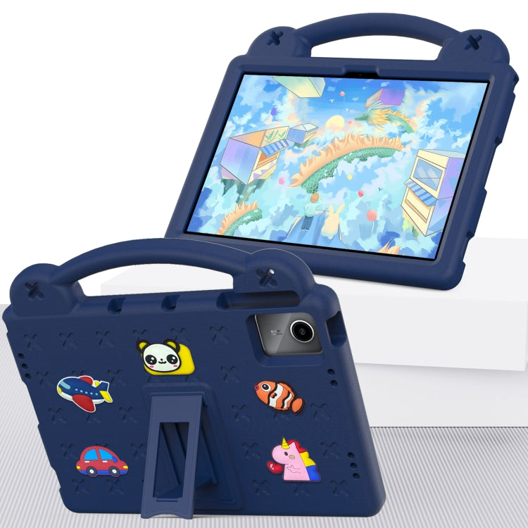 For TCL Tab 11 9466x3 Handle Kickstand Children EVA Shockproof Tablet Case(Navy Blue) - Others by PMC TechLife | Online Shopping South Africa | PMC TechLife | Buy Now Pay Later Mobicred