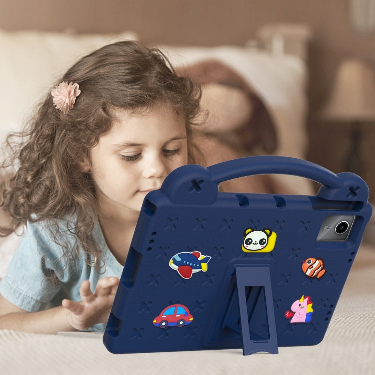 For TCL Tab 11 9466x3 Handle Kickstand Children EVA Shockproof Tablet Case(Navy Blue) - Others by PMC TechLife | Online Shopping South Africa | PMC TechLife | Buy Now Pay Later Mobicred