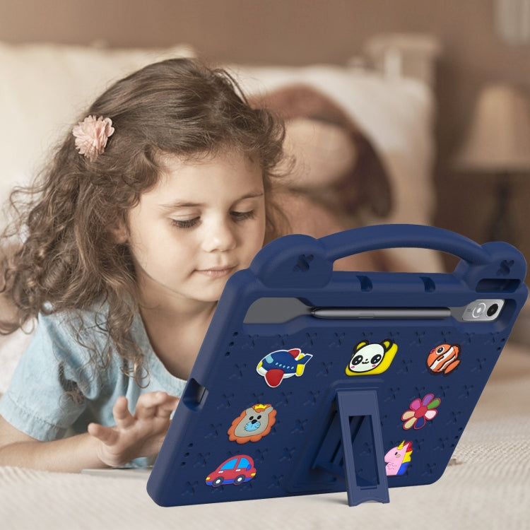 For  Lenovo Tab  P12 / Xiaoxin Pad Pro 12.7 Handle Kickstand Children EVA Shockproof Tablet Case(Navy Blue) - free shipping - PMC TechLife - Order now!