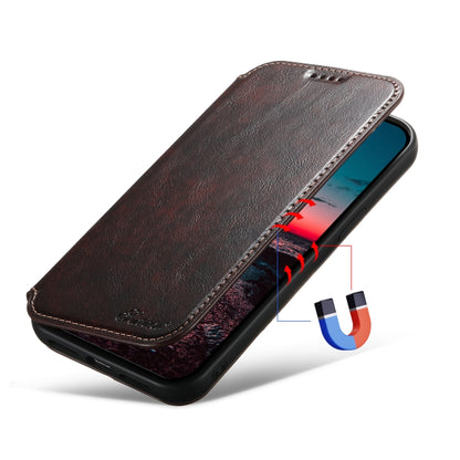 For iPhone 15 Plus Suteni J05 Leather Magnetic MagSafe Phone Case(Brown) - iPhone 15 Plus Cases by Suteni | Online Shopping South Africa | PMC Jewellery | Buy Now Pay Later Mobicred