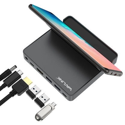 WAVLINK WL-UHP3D01 Portable Type-C Cell Phone Docking Station Multi-Port USB HUB Adapter(AU Plug) - USB 3.0 HUB by WAVLINK | Online Shopping South Africa | PMC Jewellery | Buy Now Pay Later Mobicred