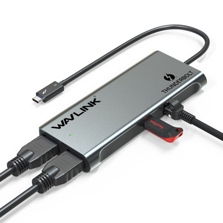 WAVLINK WL-UTD05 Multi-Function 4-in-1 Extender Type-C to DP Thunderbolt 3 Connector 4K Transfer - free shipping - PMC Jewellery - Order now!