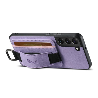 For Samsung Galaxy S24+ 5G Suteni H13 Litchi Leather Wrist Strap Wallet Back Phone Case(Purple) - Galaxy S24+ 5G Cases by Suteni | Online Shopping South Africa | PMC Jewellery | Buy Now Pay Later Mobicred