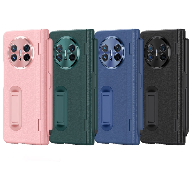 For Huawei  Mate X5 Integrated Film Plain Leather Phone Case with Pen(Green) - Huawei Cases by PMC TechLife | Online Shopping South Africa | PMC TechLife | Buy Now Pay Later Mobicred