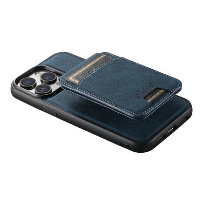 For iPhone 13 Pro Max Suteni H17 Litchi Texture Leather MagSafe Detachable Wallet Phone Case(Blue) - iPhone 13 Pro Max Cases by Suteni | Online Shopping South Africa | PMC Jewellery | Buy Now Pay Later Mobicred