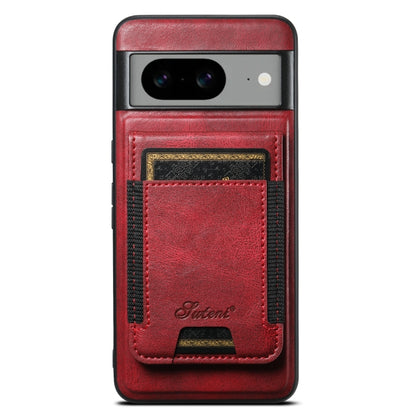 For Google Pixel 7 Pro Suteni H17 Oil Eax Leather Detachable Wallet Phone Case(Red) - Google Cases by Suteni | Online Shopping South Africa | PMC Jewellery | Buy Now Pay Later Mobicred