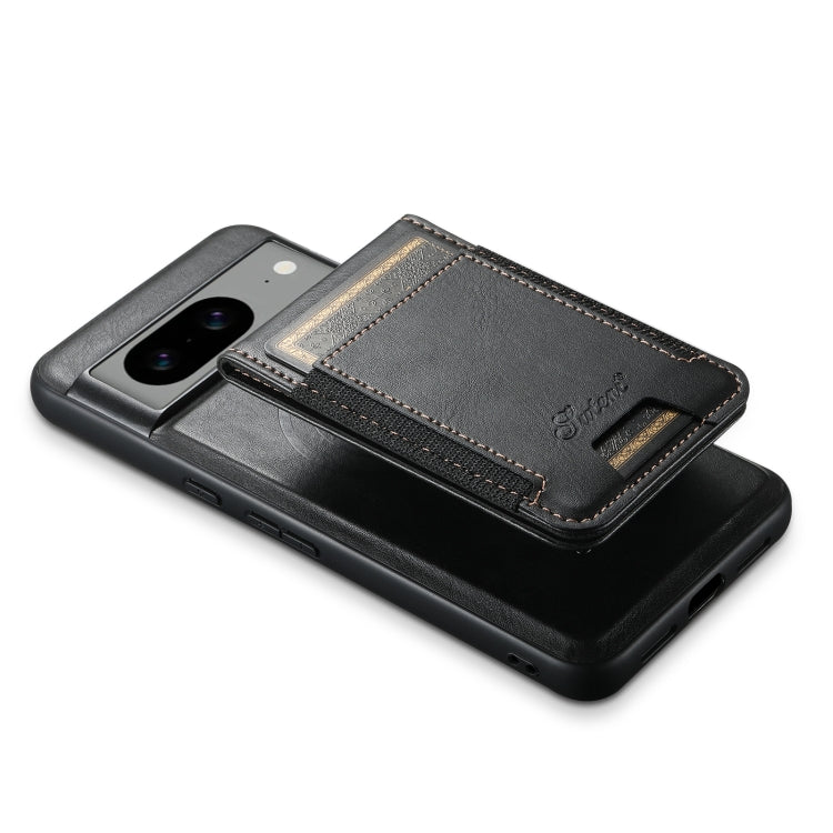 For Google Pixel 7 Suteni H17 Oil Eax Leather Detachable Wallet Phone Case(Black) - Google Cases by Suteni | Online Shopping South Africa | PMC Jewellery | Buy Now Pay Later Mobicred