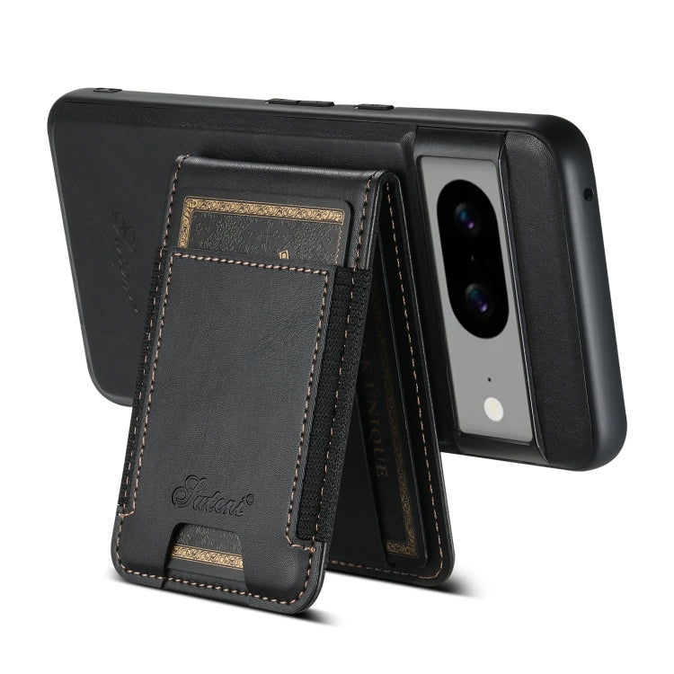 For Google Pixel 6 Pro Suteni H17 Oil Eax Leather Detachable Wallet Phone Case(Black) - Google Cases by Suteni | Online Shopping South Africa | PMC Jewellery | Buy Now Pay Later Mobicred