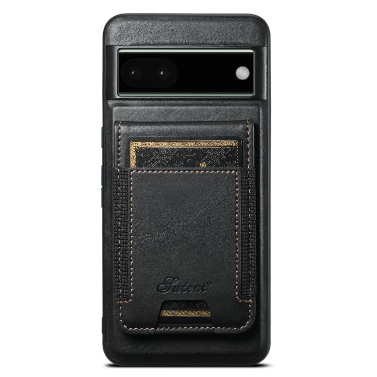 For Google Pixel 6 Suteni H17 Oil Eax Leather Detachable Wallet Phone Case(Black) - Google Cases by Suteni | Online Shopping South Africa | PMC Jewellery | Buy Now Pay Later Mobicred