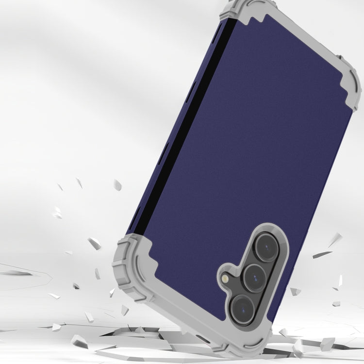 For Samsung Galaxy S24+ 5G 3 in 1 Silicone Hybrid PC Shockproof Phone Case(Blue) - Galaxy S24+ 5G Cases by PMC TechLife | Online Shopping South Africa | PMC TechLife